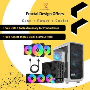 Fractal Design Case + PSU + Liquid Cooling اختار اي كيسة وباور وكولر  من فركتال من الويب سايت وهيتم تطبيق الاوفر لحضرتك