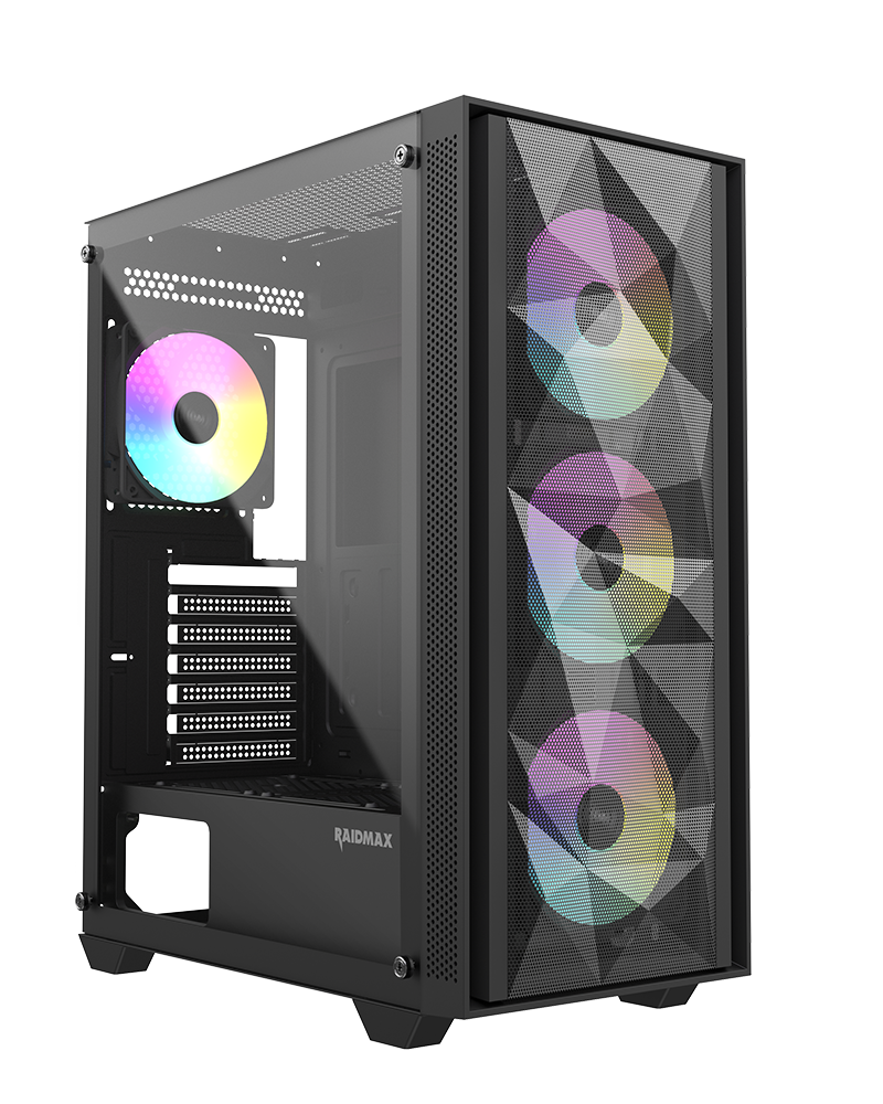 RAID MAX VECTOR SERIES - V217 CASE (BLACK) + PSU 650 WATT 80+ 4 x 120m ...